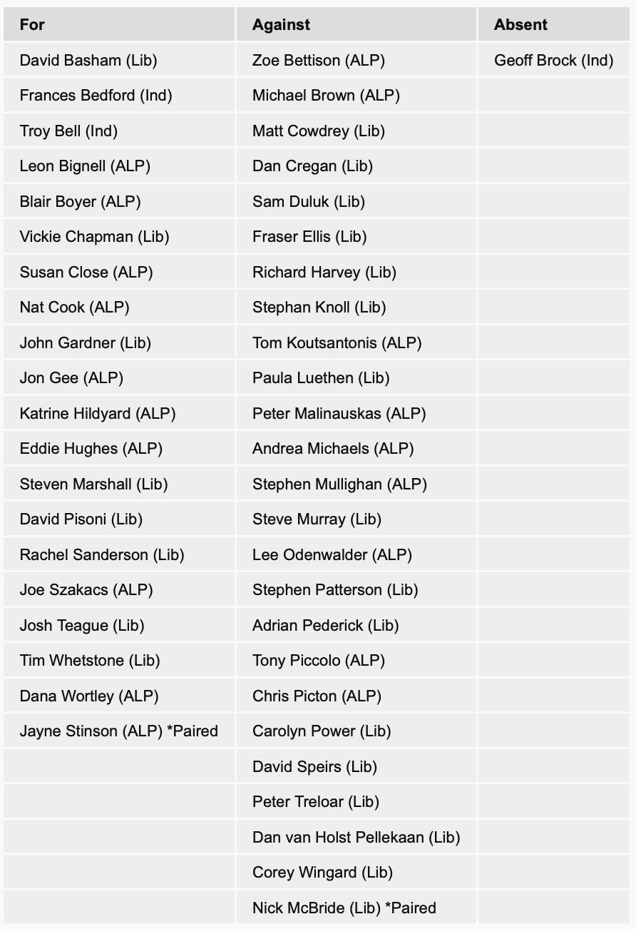 How MPs voted
